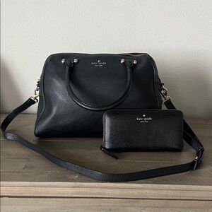 Kate Spade Black Satchel and Wallet Set